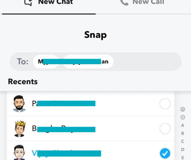 Add friends in Snapchat Group