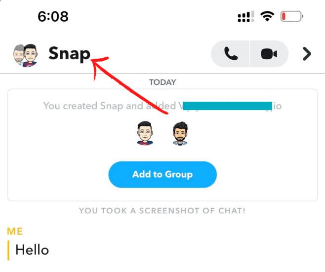 Snapchat group info