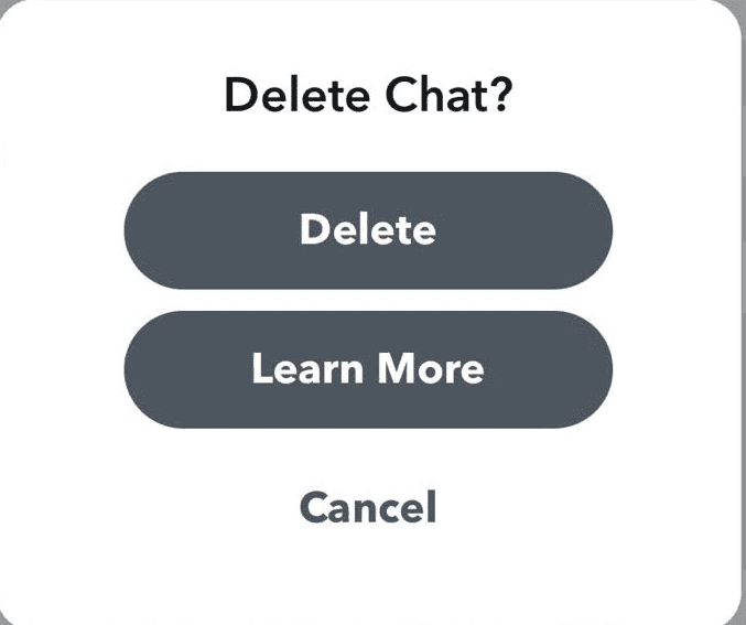 how to delete a snapchat chat