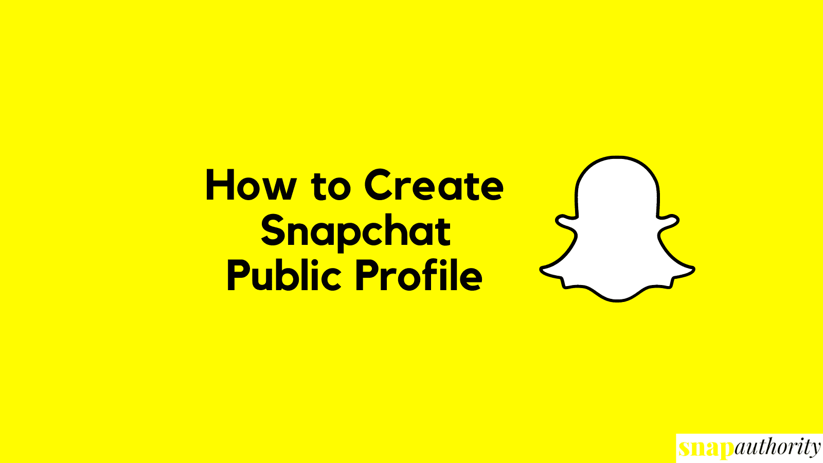 How to create public profile on Snapchat