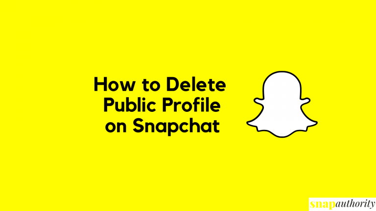 How to Delete Public Profile on Snapchat?