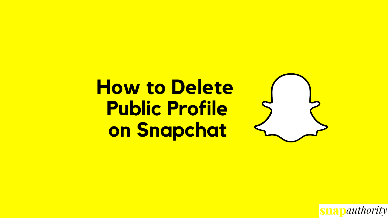 How to delete public profile on Snapchat