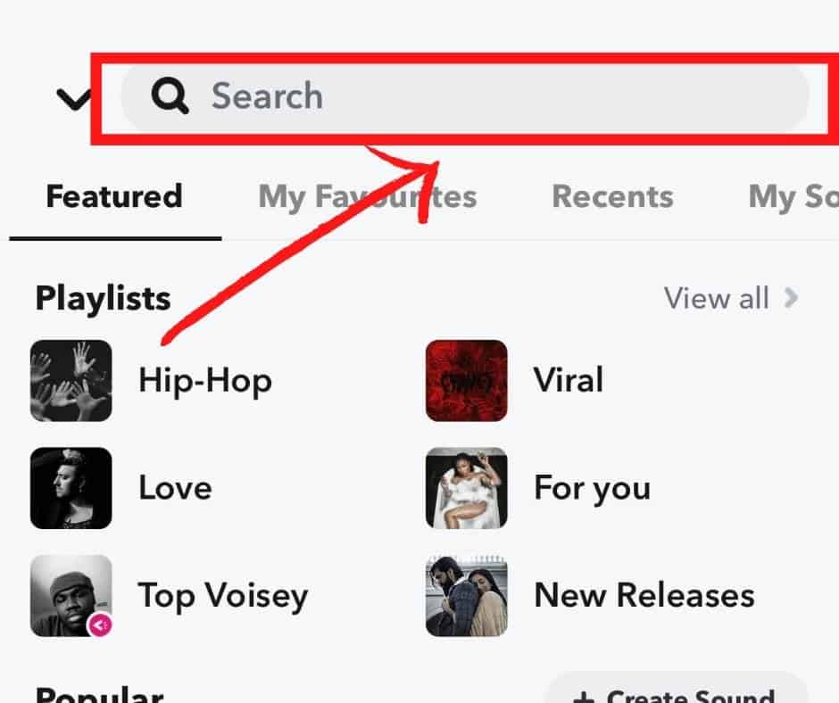 Search any song on library