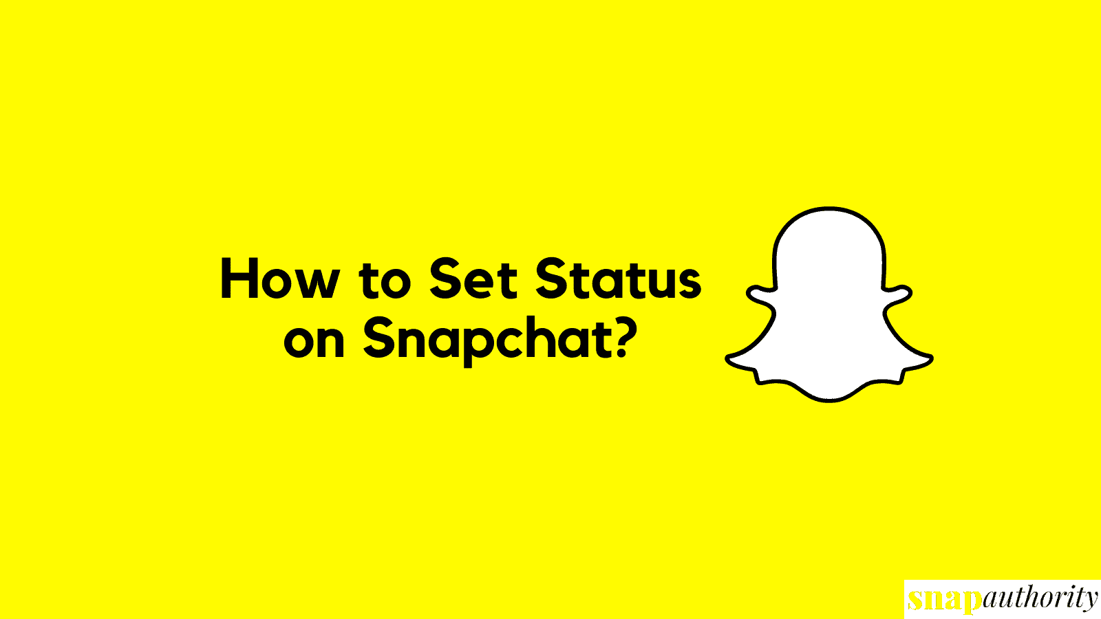 set status on Snapchat