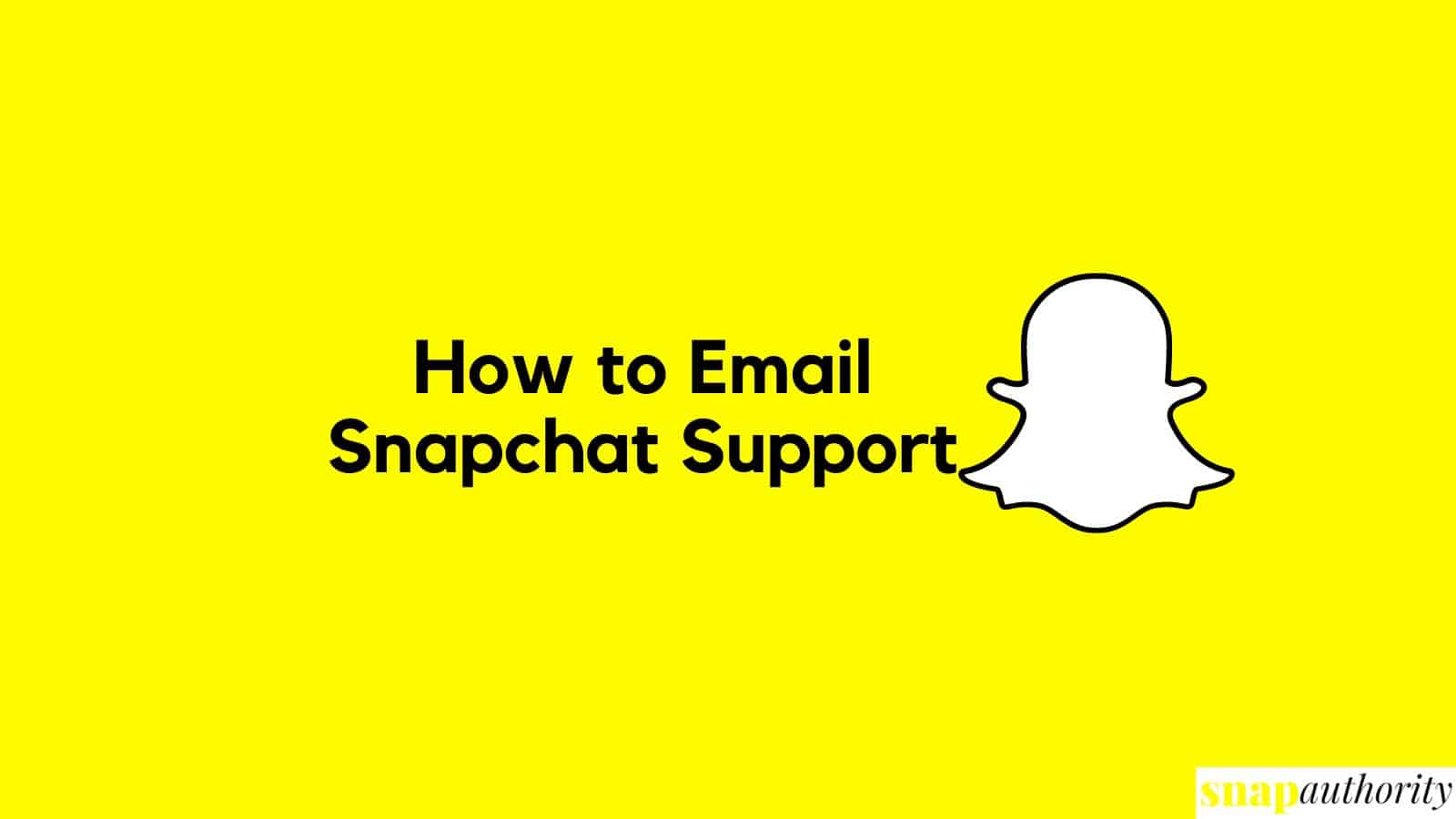 How to Email Snapchat Support