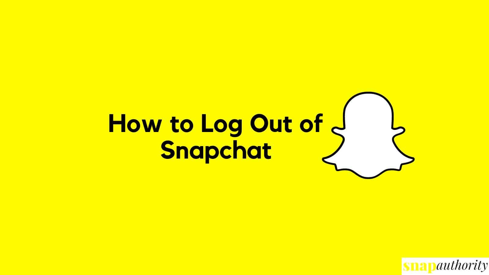 how to log out of snapchat